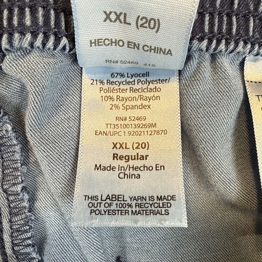 Time and Tru XXL Parachute Cargo Pants 20 Lyocell Blend Relaxed Wide Leg Denim - Picture 8 of 12
